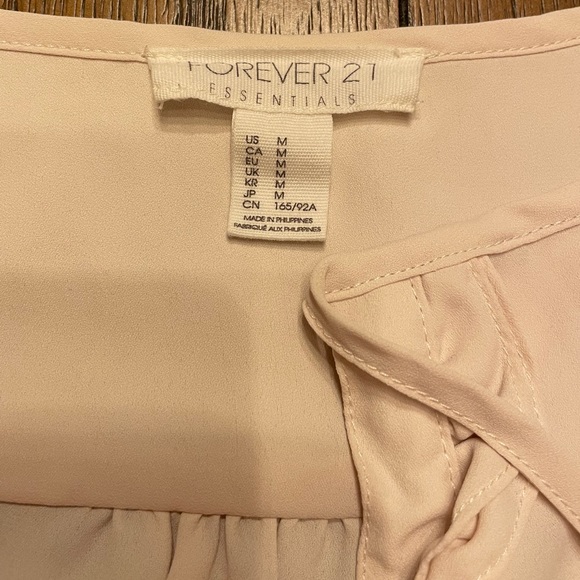 Cream Top with Ruffle Front - Picture 5 of 5